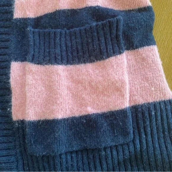 y2k Abercrombie & Fitch knit striped long cardigan- Pink and Navy - Size Small - Picture 6 of 11